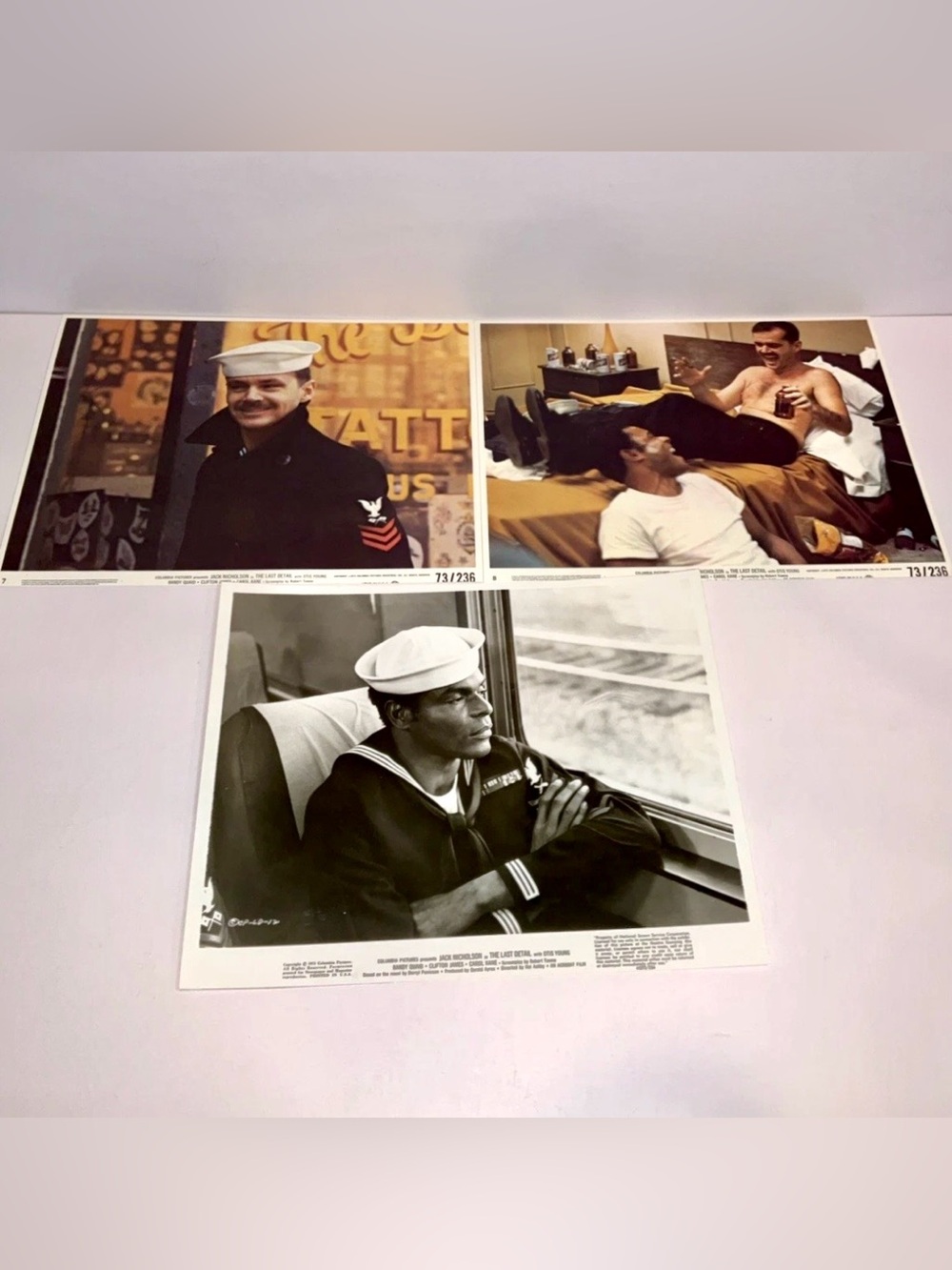 The Last Detail 1973 Original Lobby Cards Lot of 3 Jack Nicholson Columbia